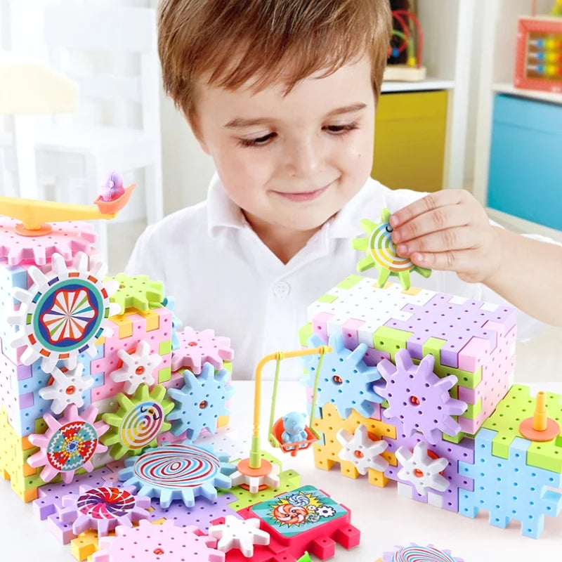 DIY Electric Gear Building Block (101 Pieces & 500 Designs)