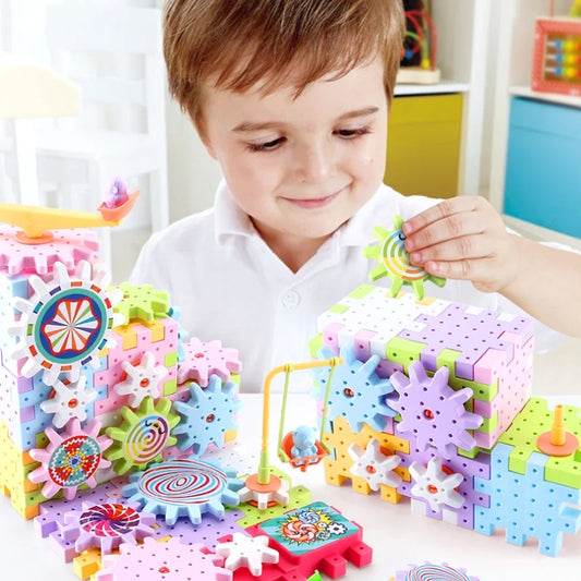 DIY Electric Gear Building Block (101 Pieces & 500 Designs)
