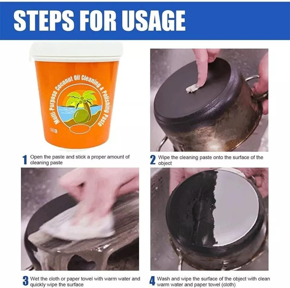 Multi-Purpose Coconut Oil Cleaning & Polishing Paste (BUY 1 GET 1 FREE)
