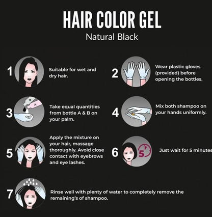 Natural Black Hair Dye for Men & Women (BUY 1 GET 1 FREE)